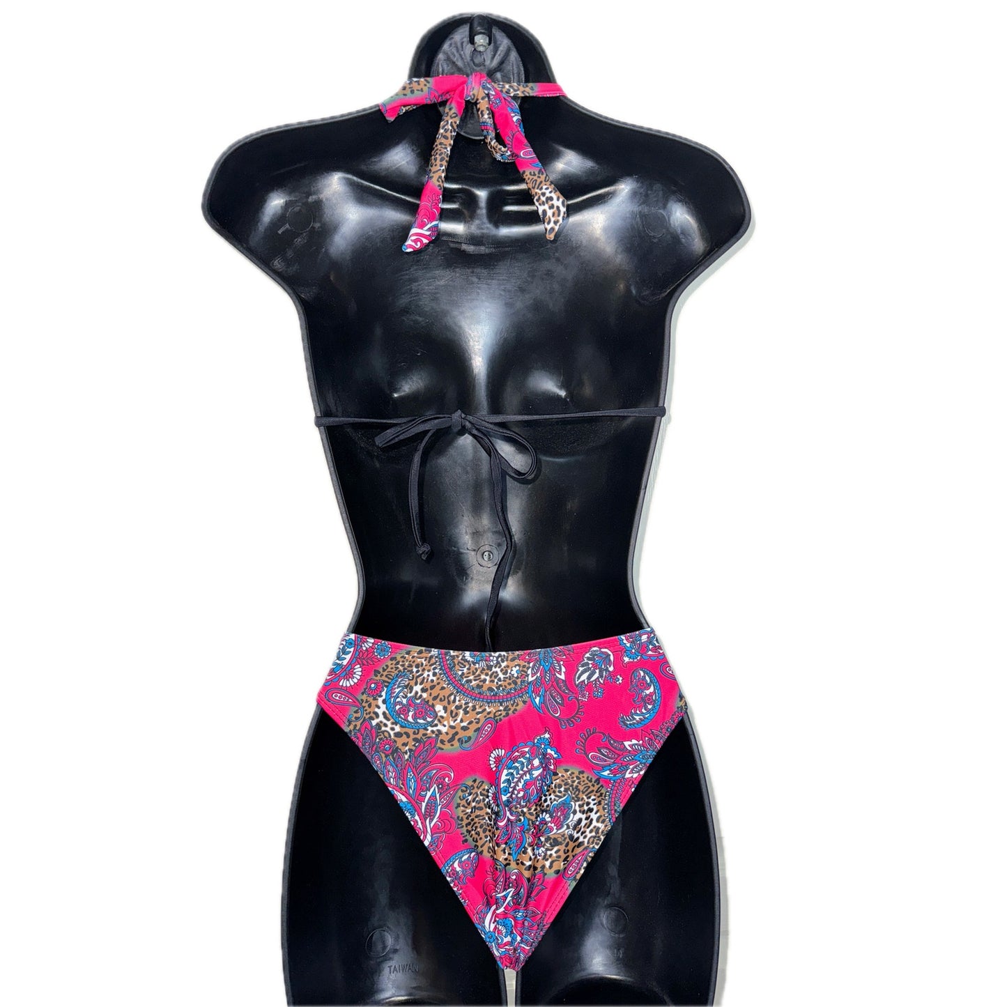 Pink Paisley Bikini Swimsuit Set
