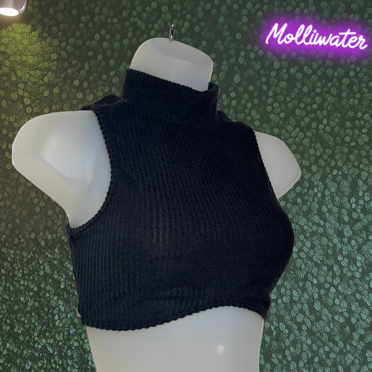 Shadow Ribbed Curve Crop Top