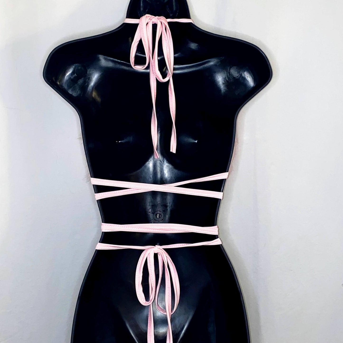 Pink Vegan Fur Fuzzy Bra Top