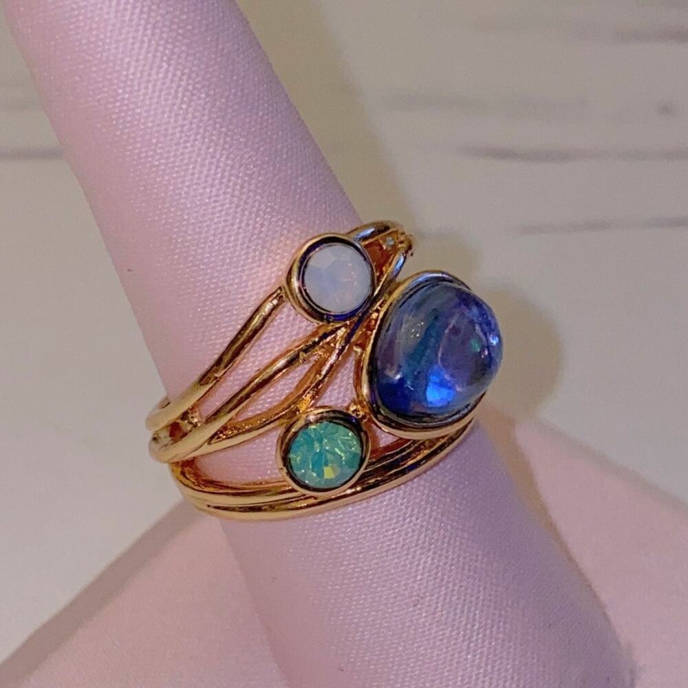 Gold Moonstone Wrap Ring
