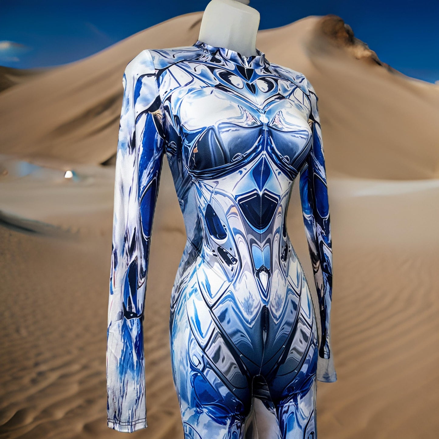 Celestial Gleam Metallic Illusion Jumpsuit