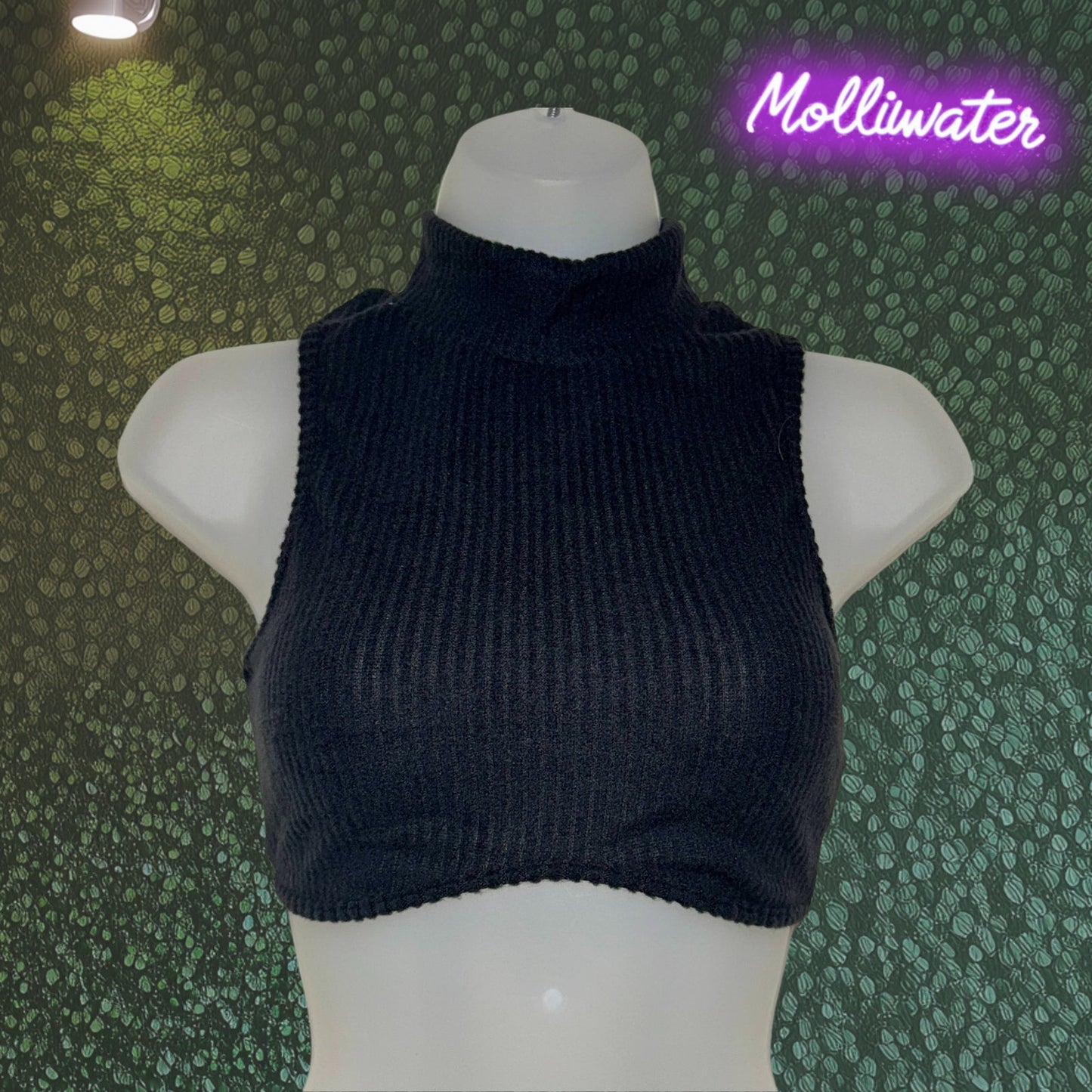 Shadow Ribbed Curve Crop Top