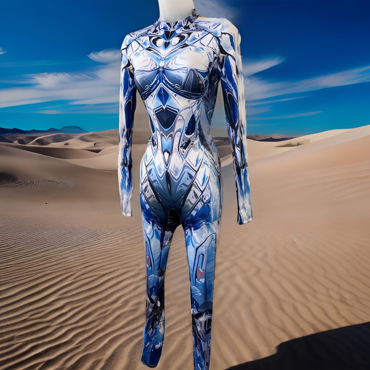 Celestial Gleam Metallic Illusion Jumpsuit