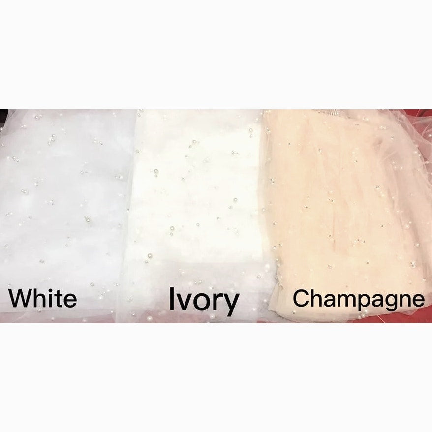 Celestial Pearl Veil - Pure White