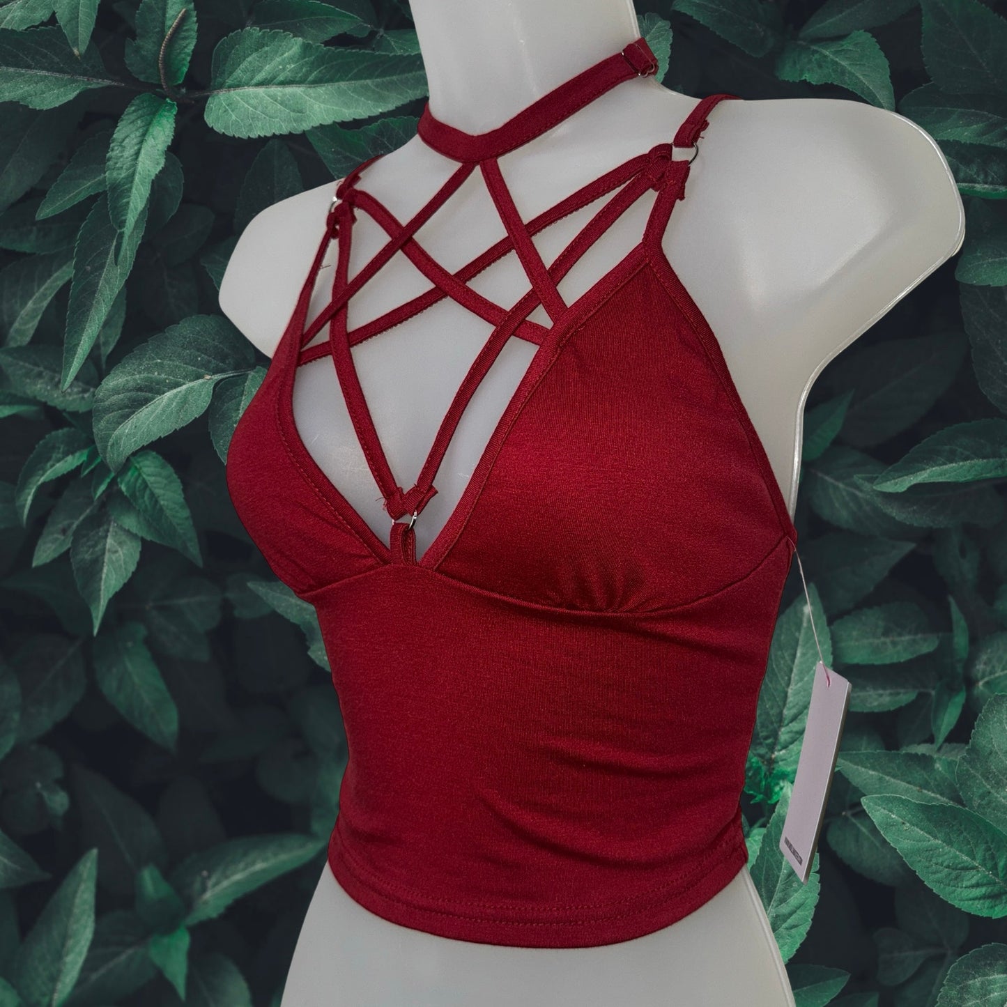 Crimson Pentagram Adjustable Crop Tank