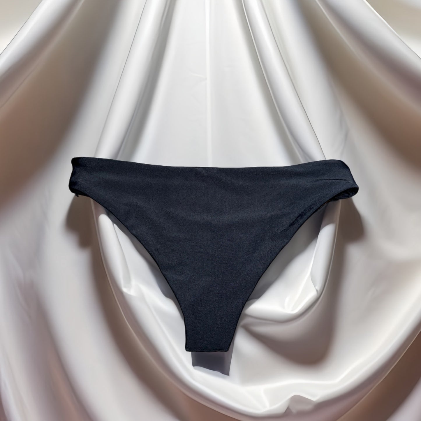 Black Low Rise Bikini Swim Bottoms