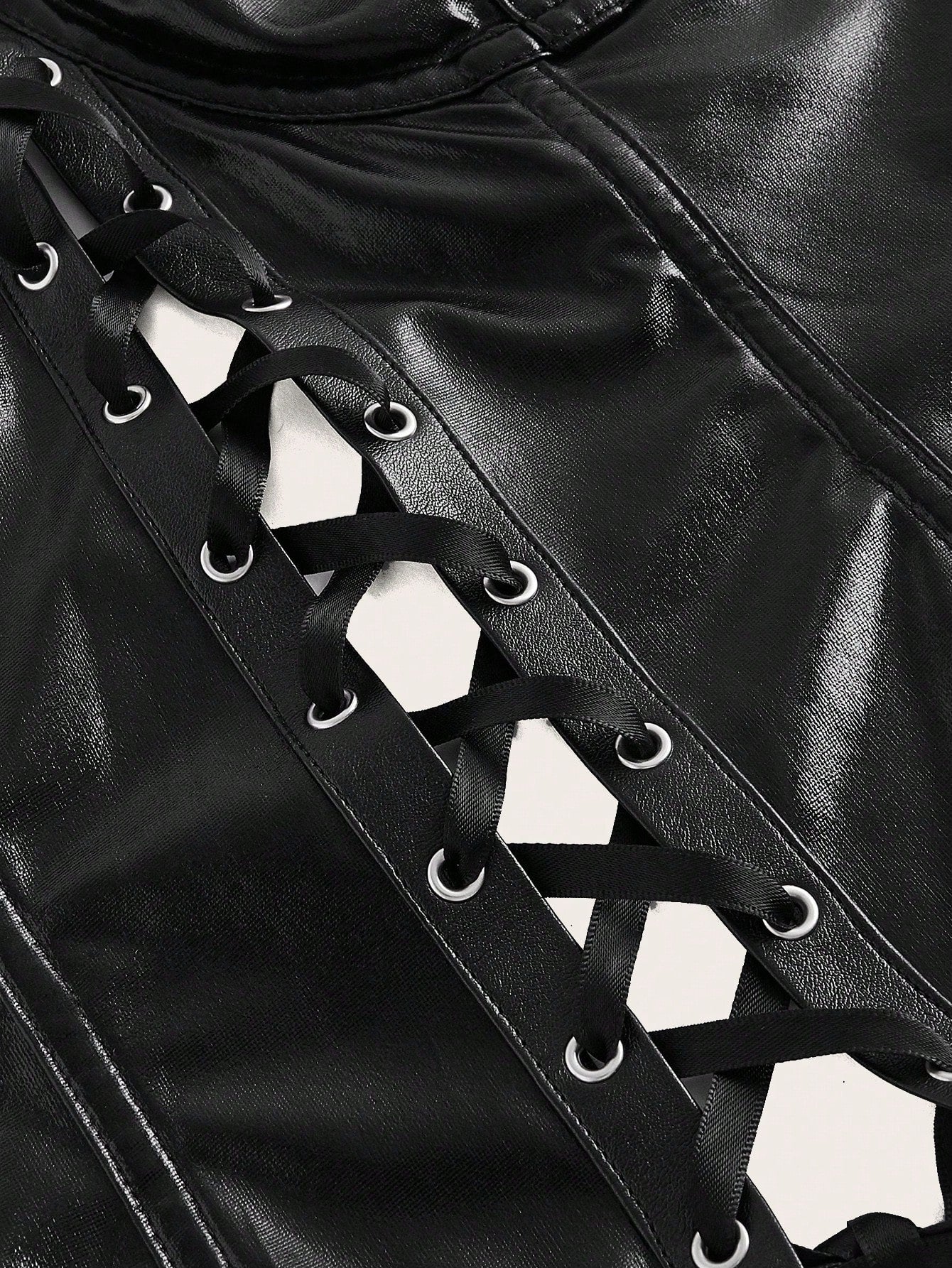 Midnight Lace Up Tube Top