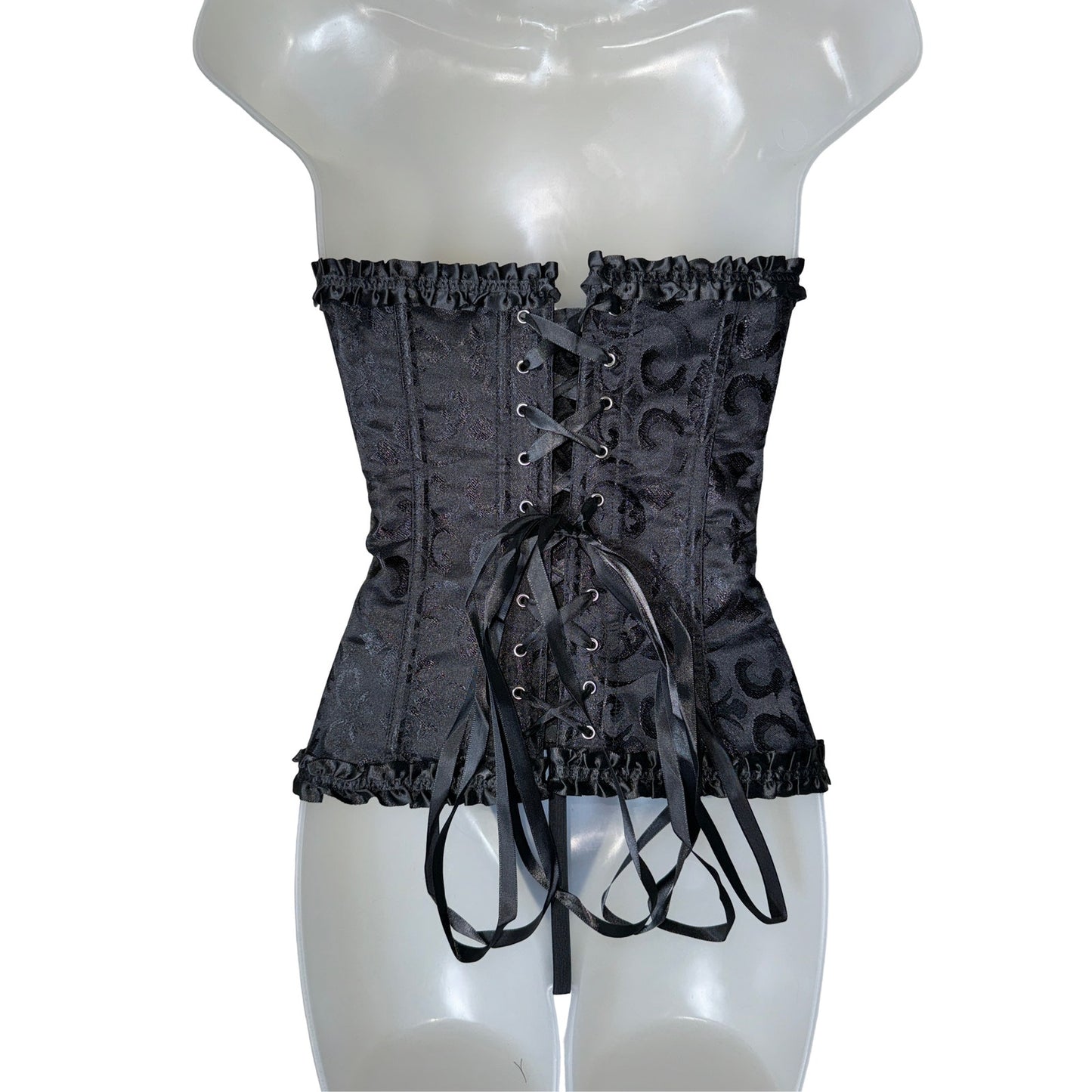 Jacquard Lace Up Sweetheart Corset Costume