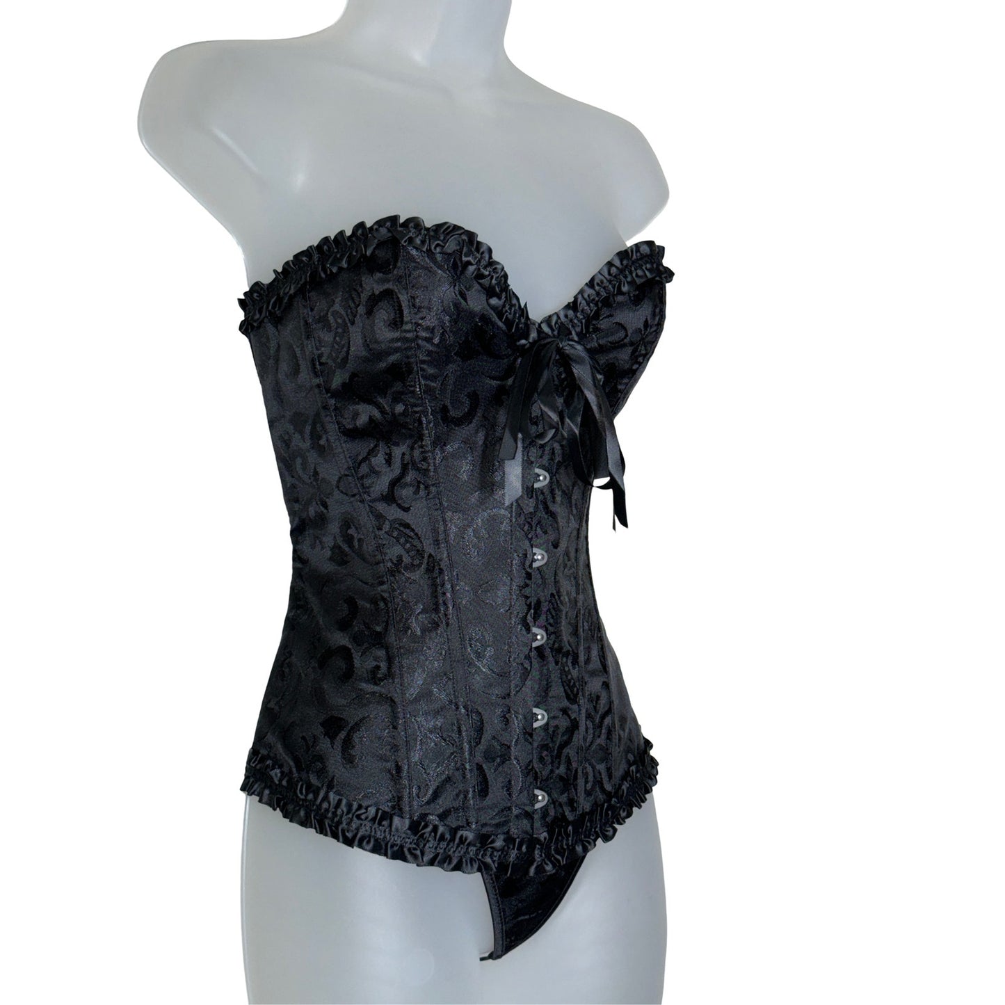 Jacquard Lace Up Sweetheart Corset Costume
