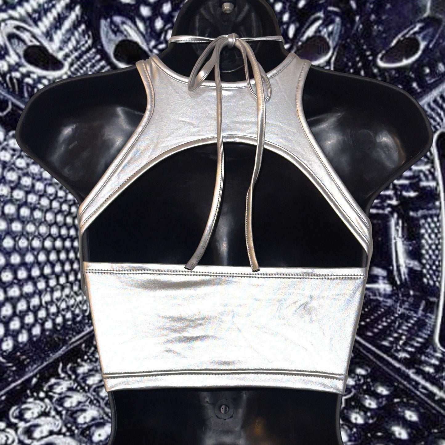 Liquid Metal Harness Bralette
