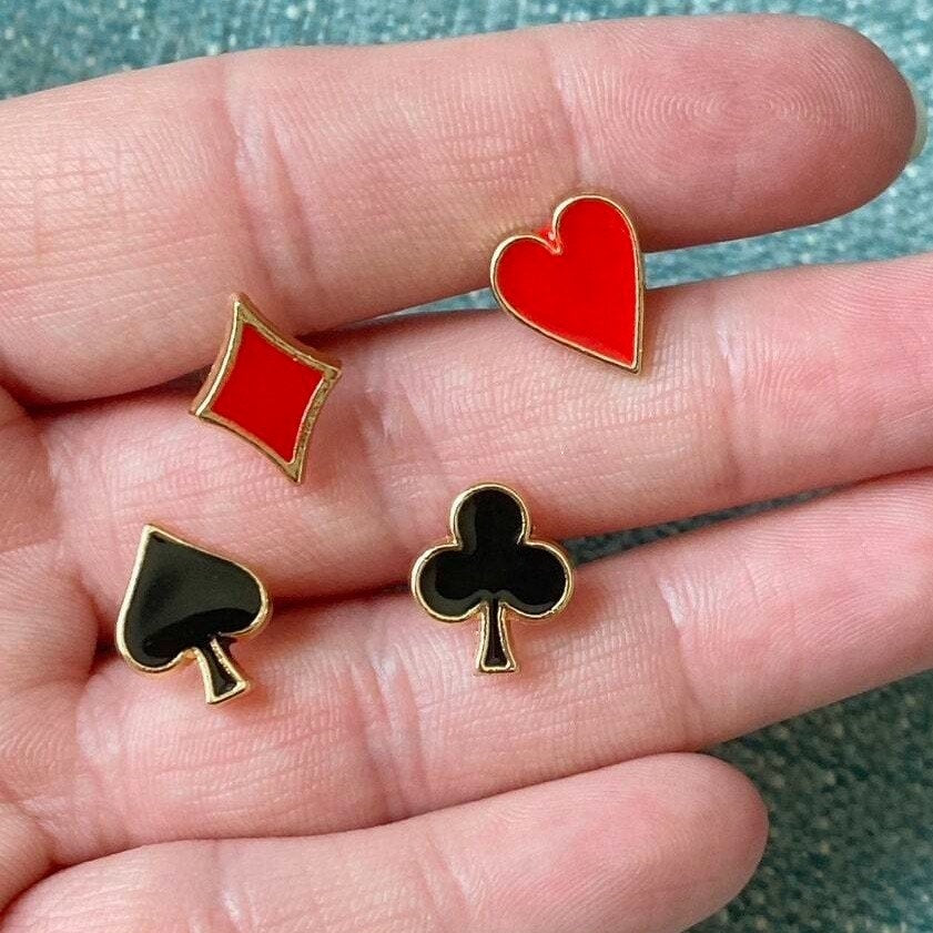 Card Suit Stud Earrings