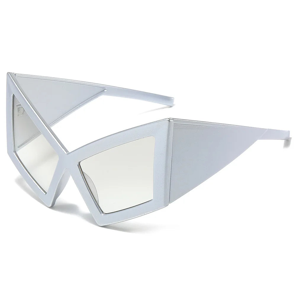 Retro Feline Oversized Gradient Sunglasses