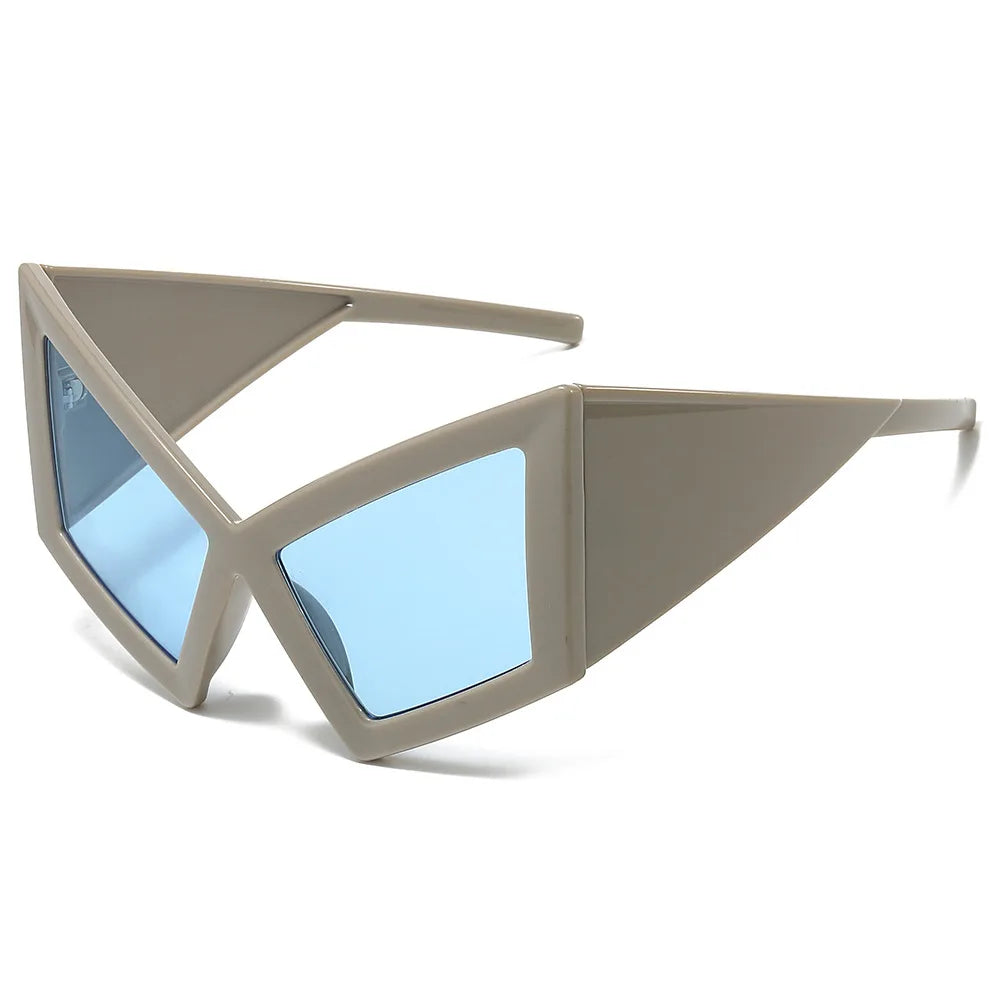 Retro Feline Oversized Gradient Sunglasses