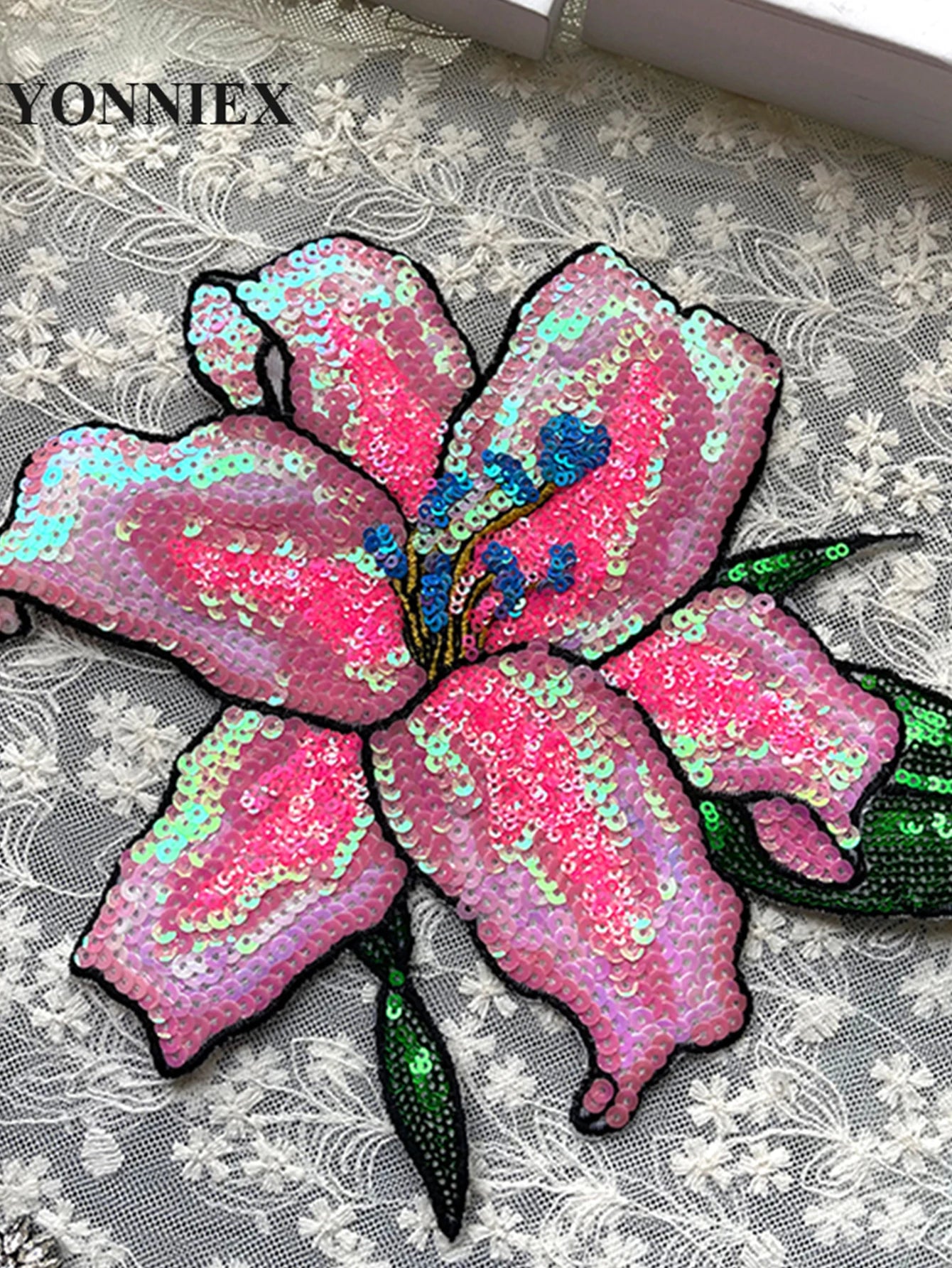 Lily Sparkle Sequin Patch Applique