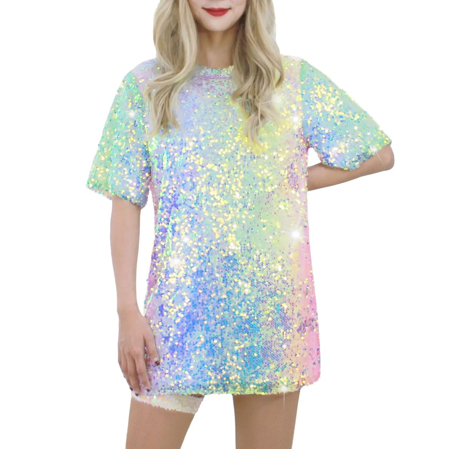 Sparkle Focus Sequin Dress Tee
