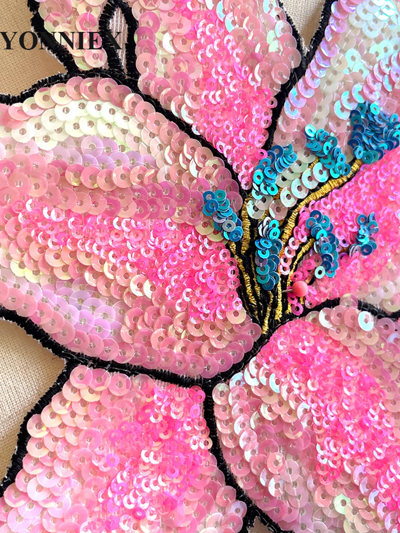 Lily Sparkle Sequin Patch Applique