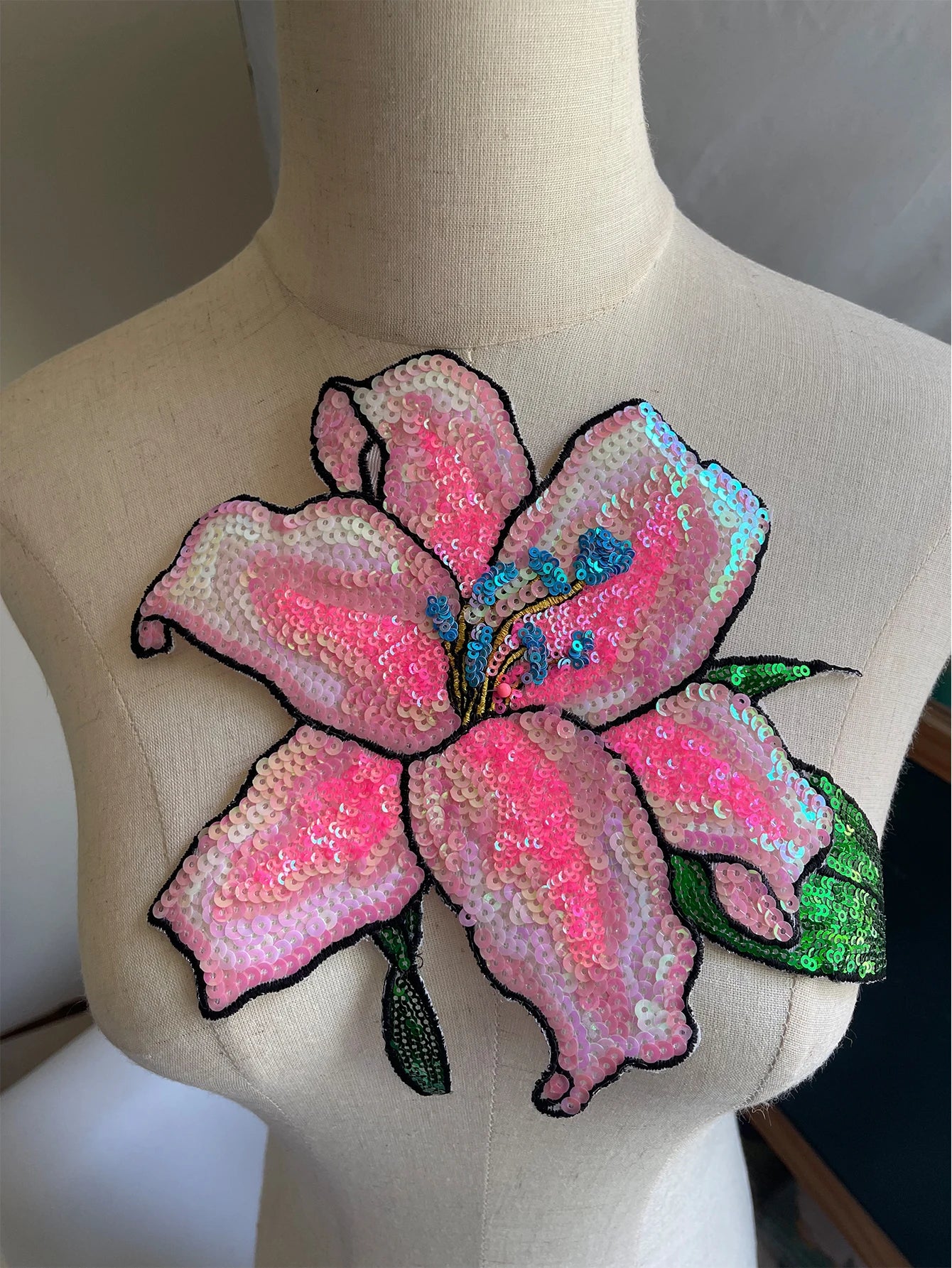 Lily Sparkle Sequin Patch Applique