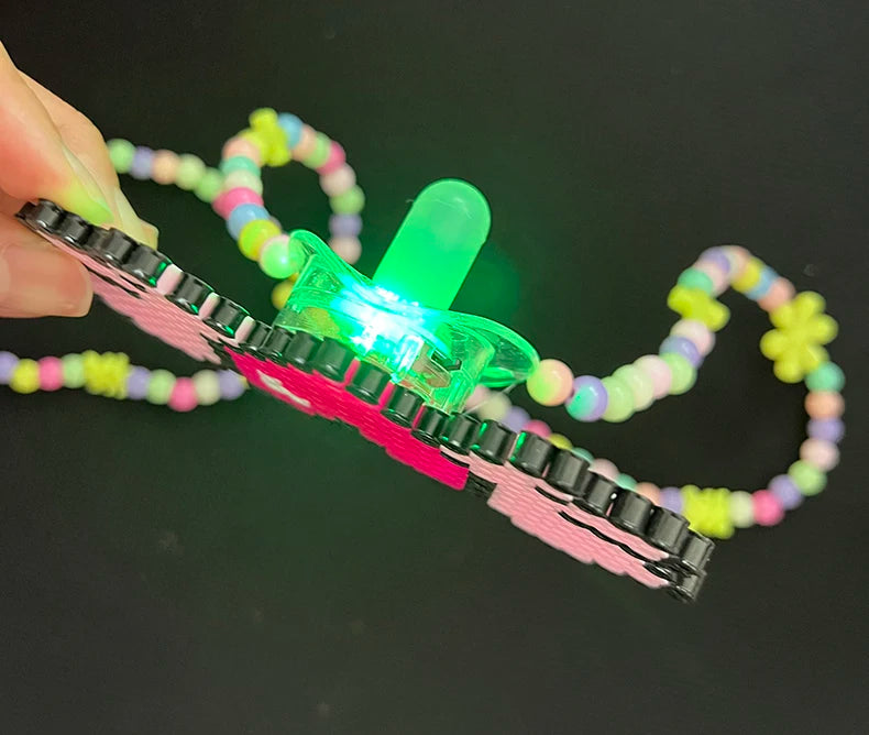 Glow Groove Rave Pacifier Kandi Necklace