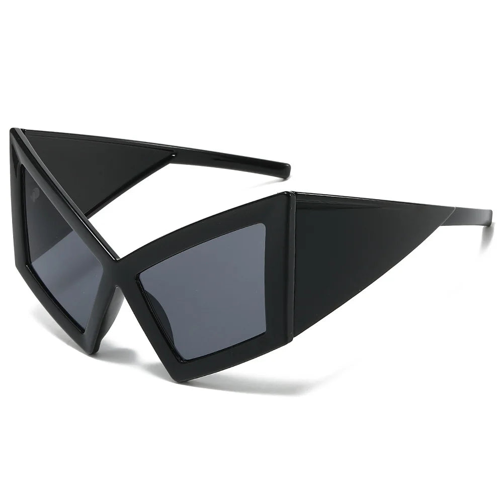 Retro Feline Oversized Gradient Sunglasses