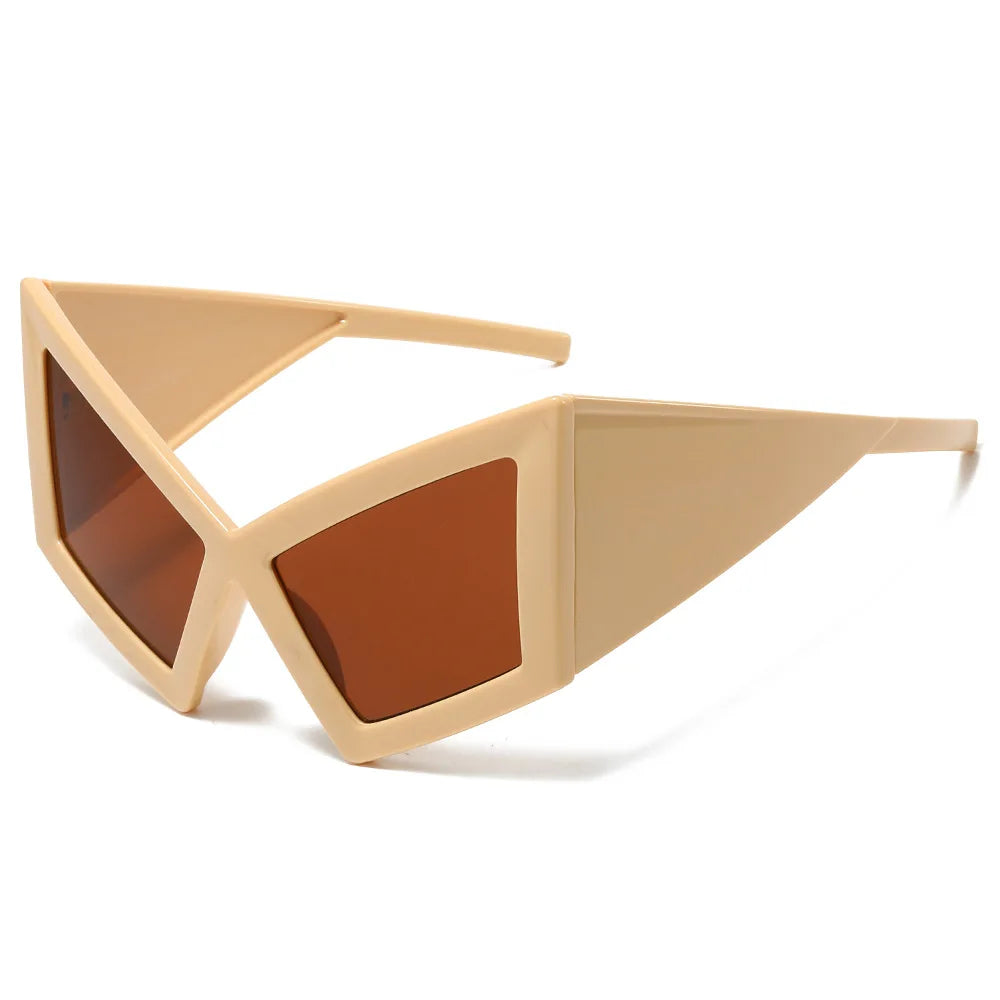 Retro Feline Oversized Gradient Sunglasses