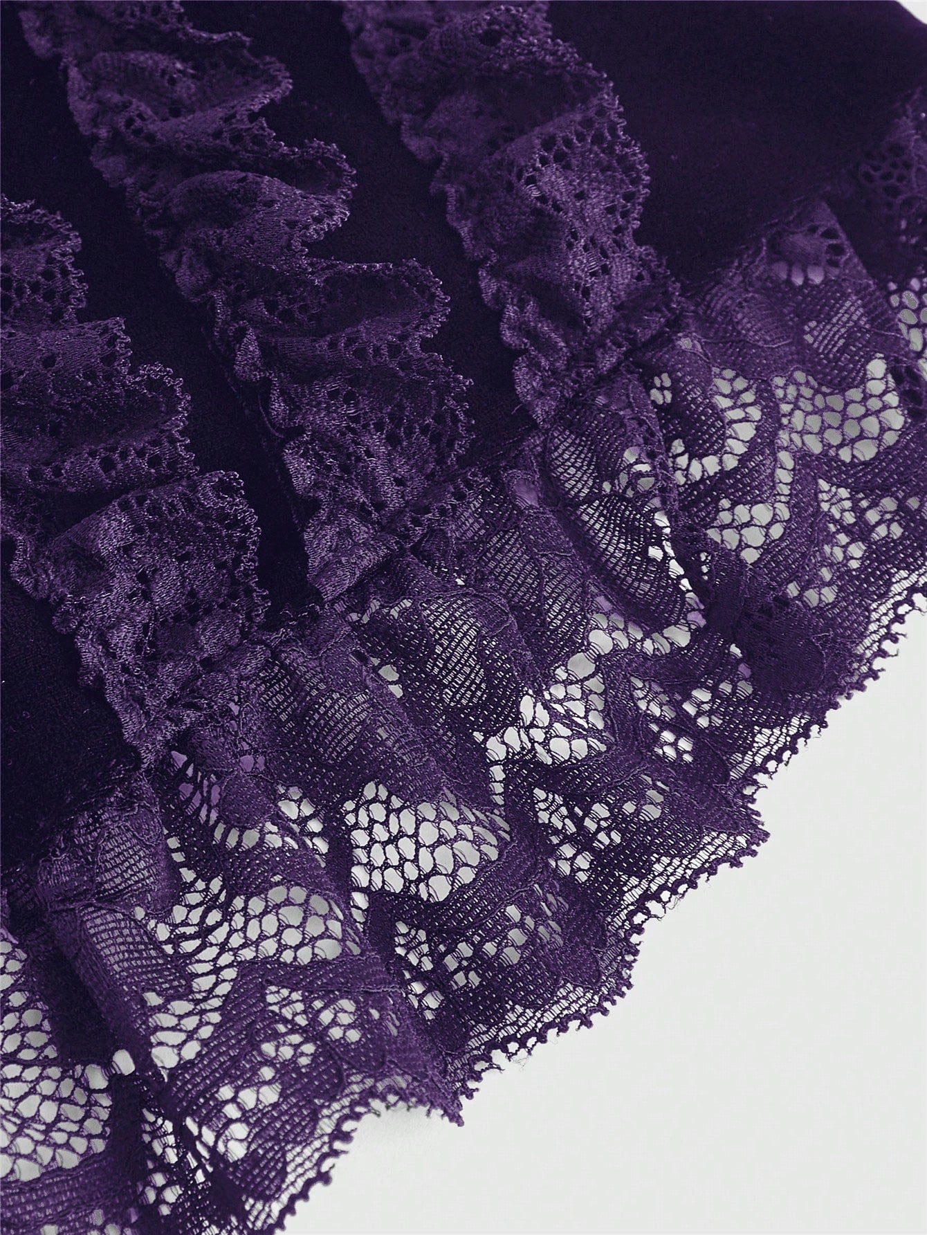 Velvet Cross Lace Off Shoulder Blouse