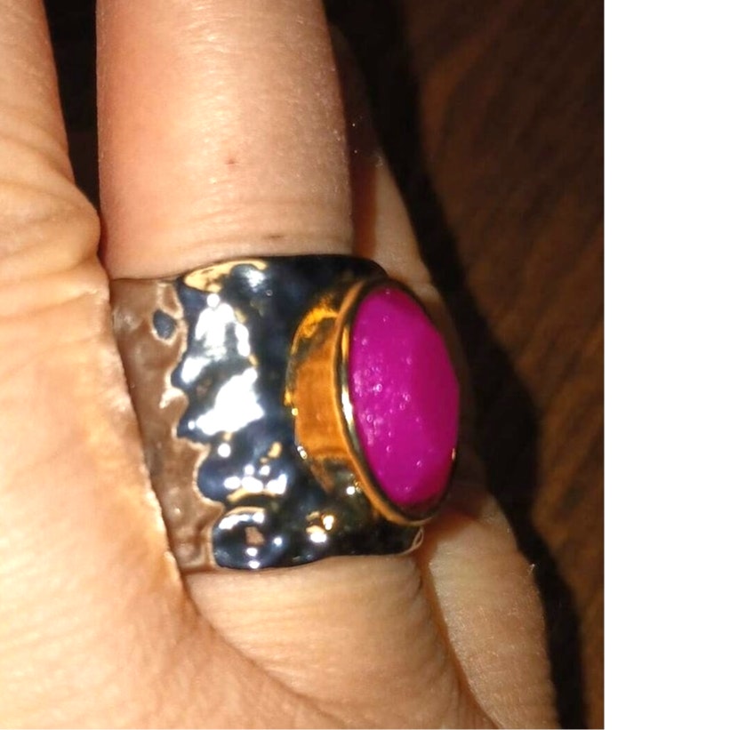 Boho Quartz Blossom Ring