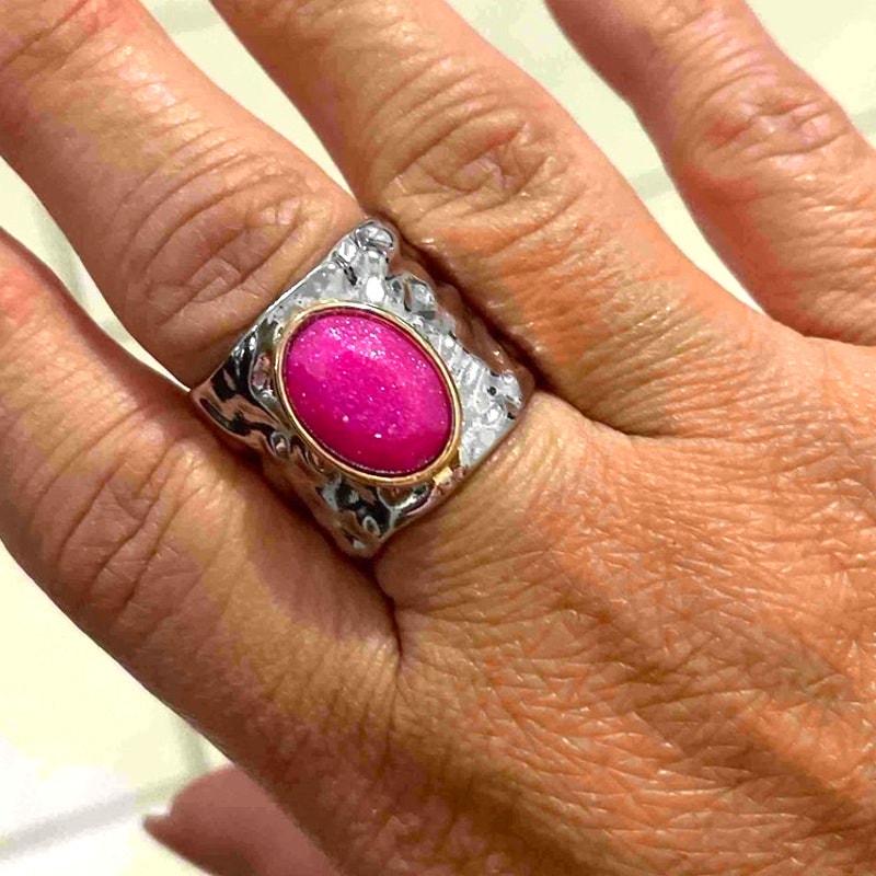 Boho Quartz Blossom Ring