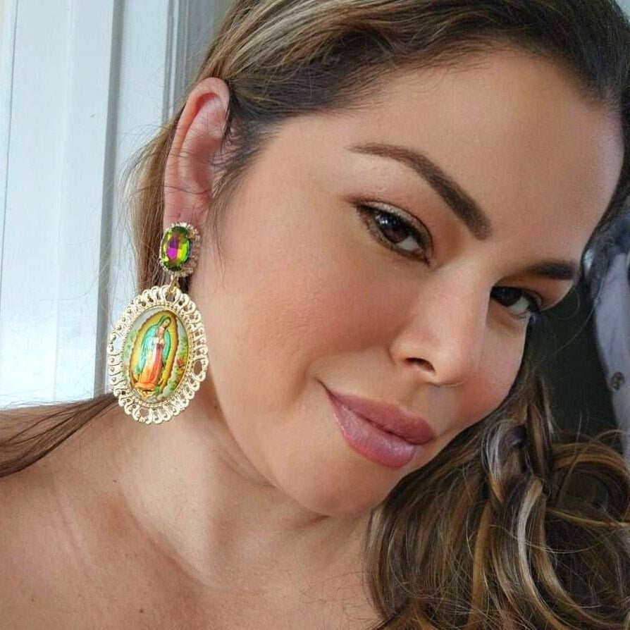Guadalupe Glow Gold Ornate Earrings