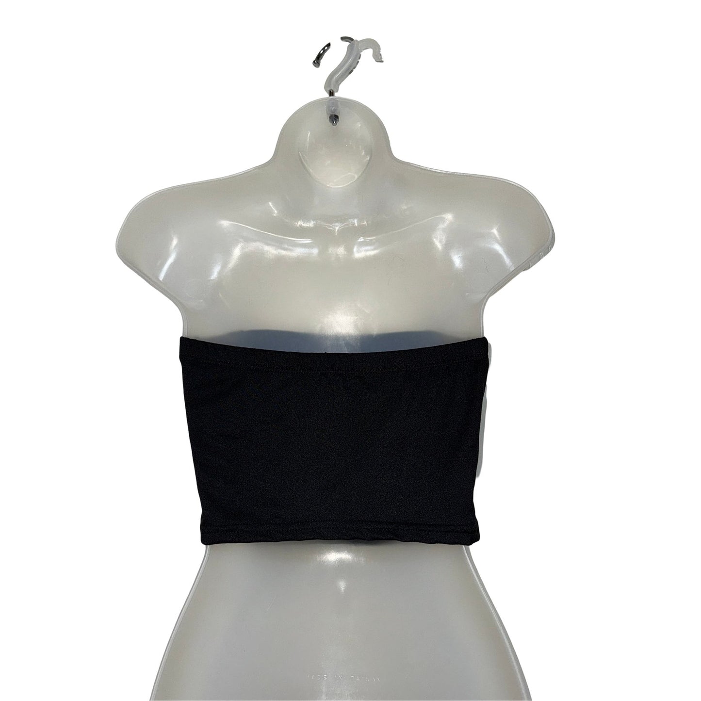 Glimmer Bones Strapless Crop Top - Silver