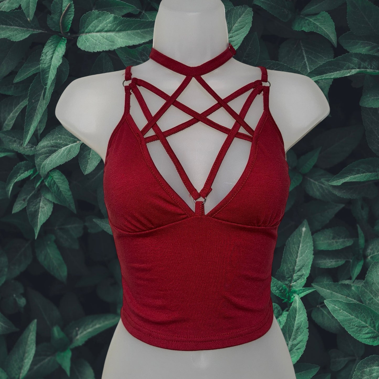 Crimson Pentagram Adjustable Crop Tank
