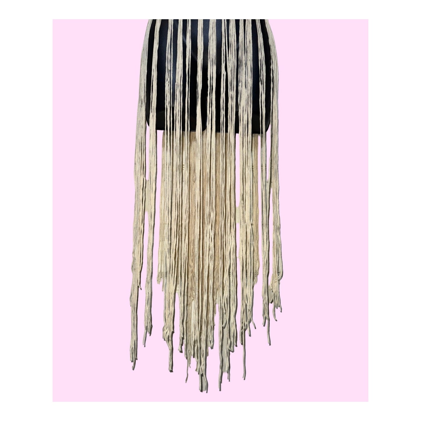 Sandy Fringe Knit Beach Maxi Dress