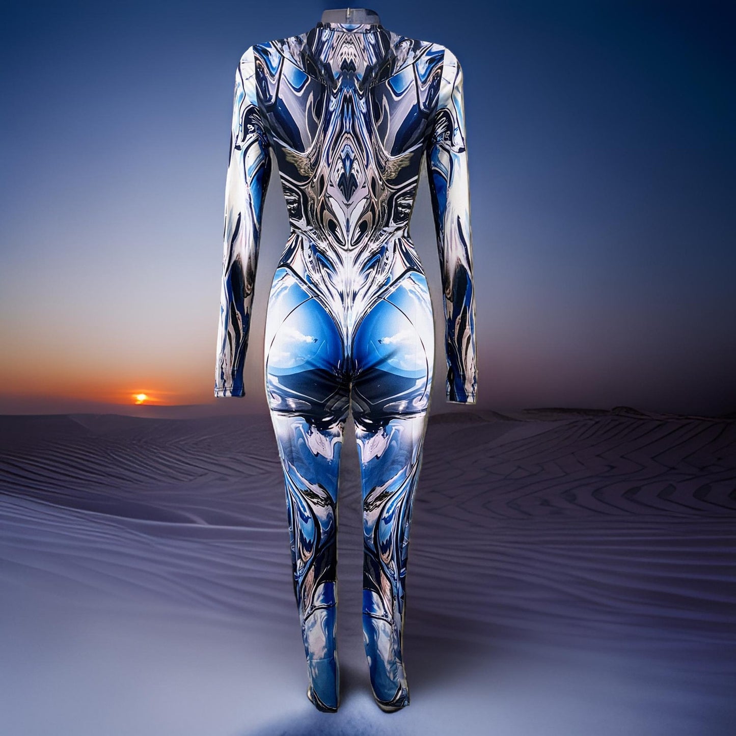 Celestial Gleam Metallic Illusion Jumpsuit