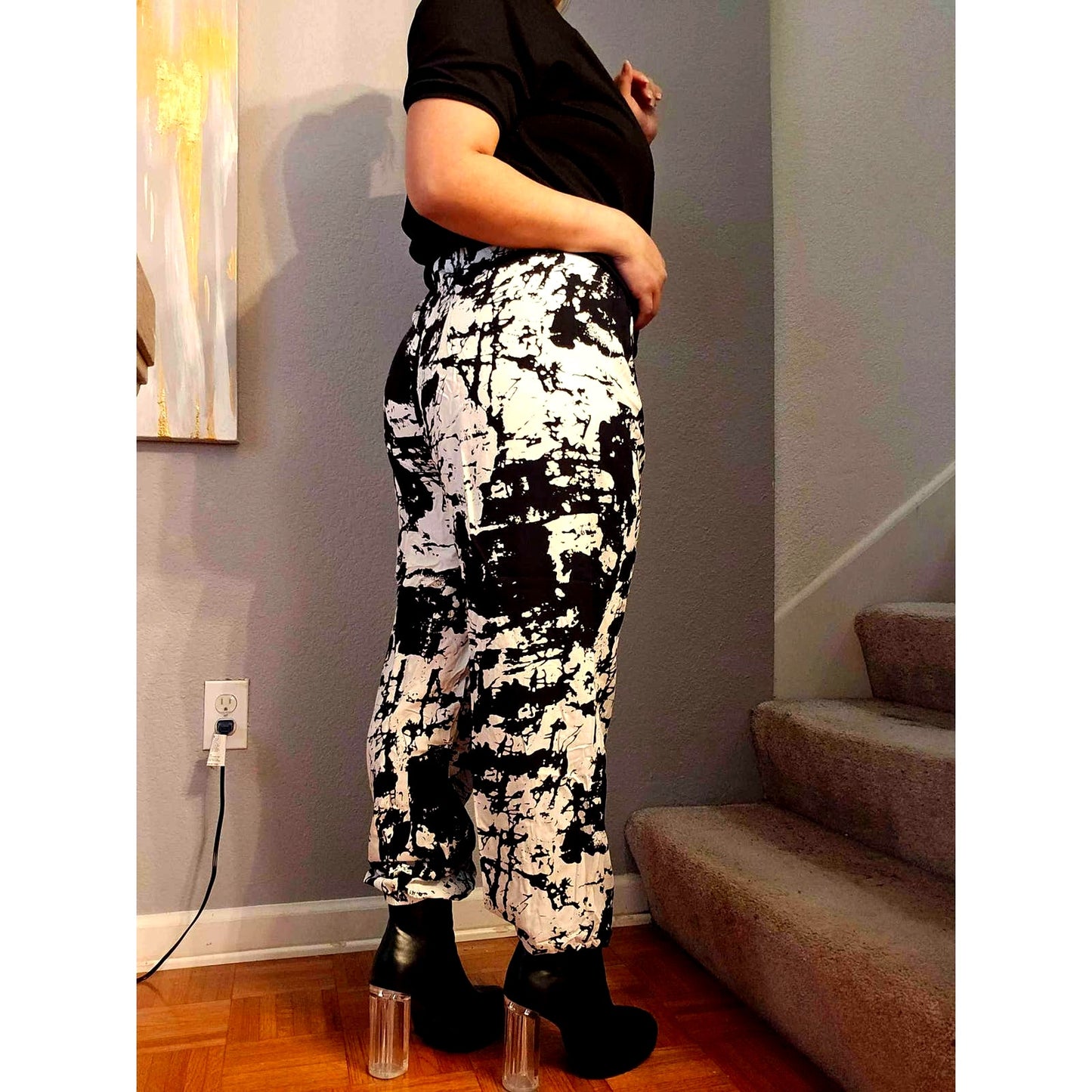 Grunge Print Joggers