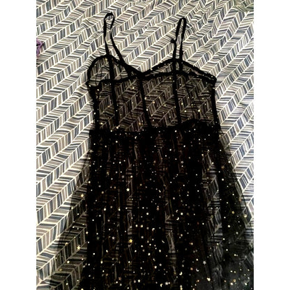 Black Mesh Galaxy Dress