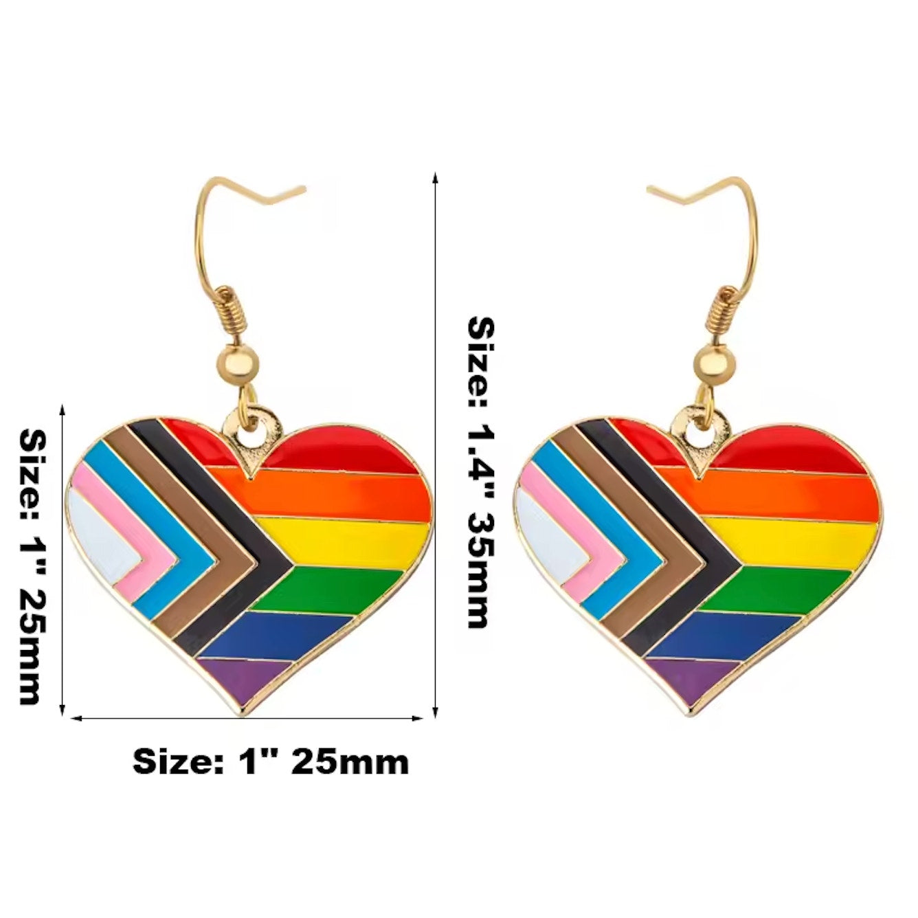 Inclusive Pride Heart Dangles