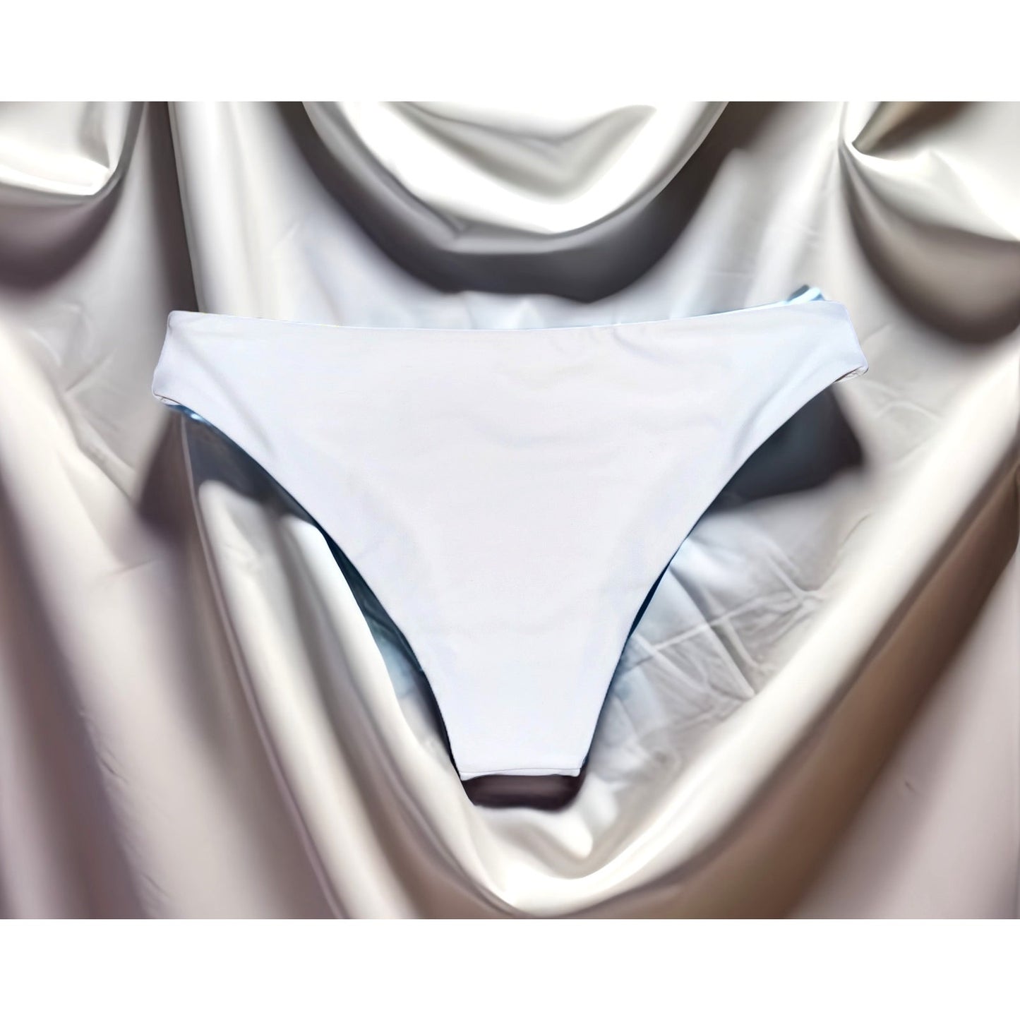 White Lined Swim Bottoms