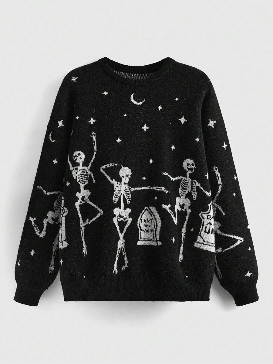 Skull Cozy Knit Sweater