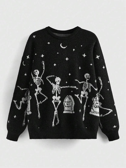 Skull Cozy Knit Sweater