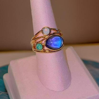 Gold Moonstone Wrap Ring