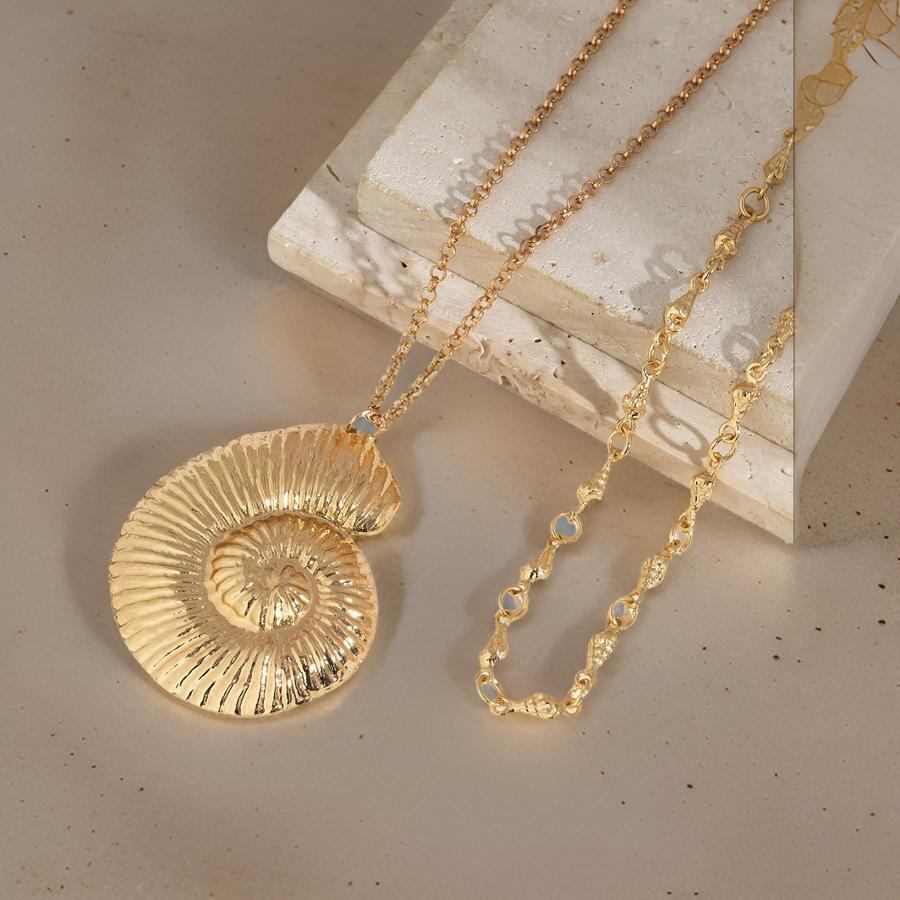 Mermaid Gold Shell Necklace Set