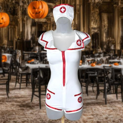 Sexy Nurse Romper Costume Set