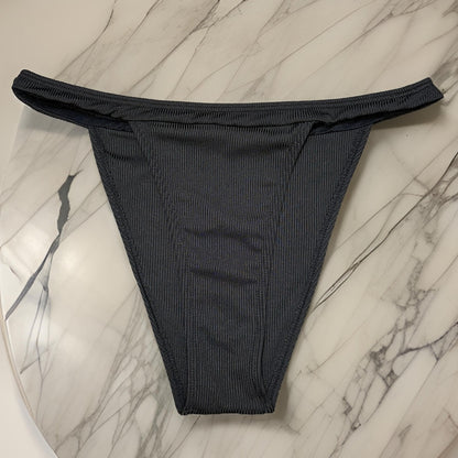 Small G String Black High Cut Bikini Swim Bottoms Booty Brazillian Cheeky