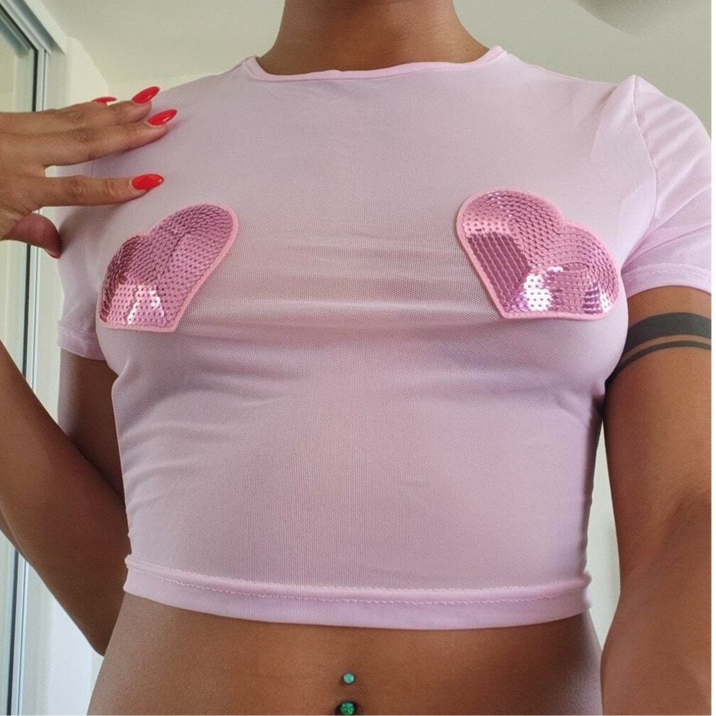 Sizzle Sweetheart Pastie Crop