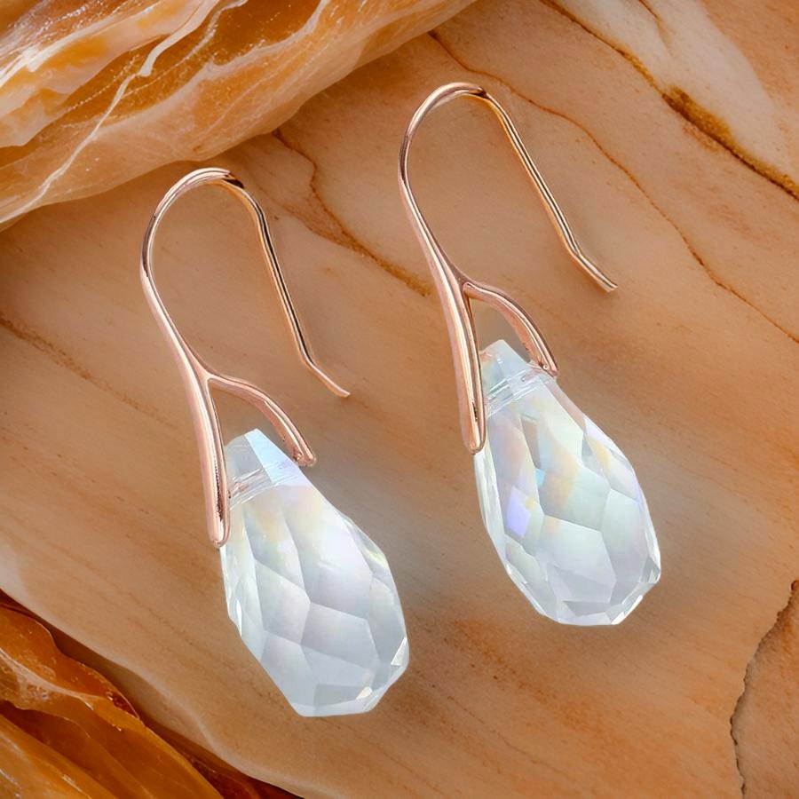 Elegant Waterdrop Crystal Iridescent Earrings