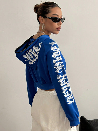 Shadow Zip Hooded Crop
