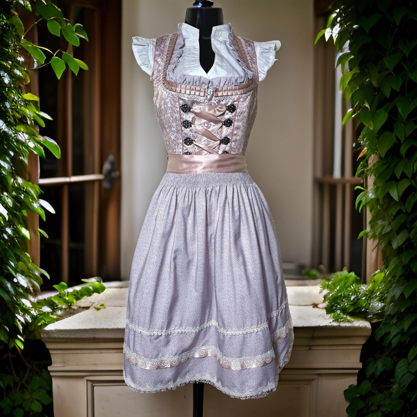 Lavender Jacquard Dirndl Dress Sophia