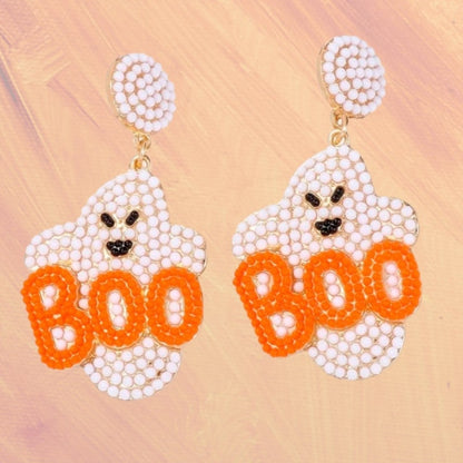 Little Boo Ghost Rhinestone Earrings