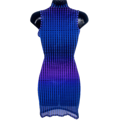 Mesh Rainbow Heatmap Mini Dress