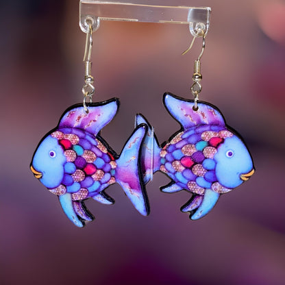 Rainbow Fish Kidcore Earrings