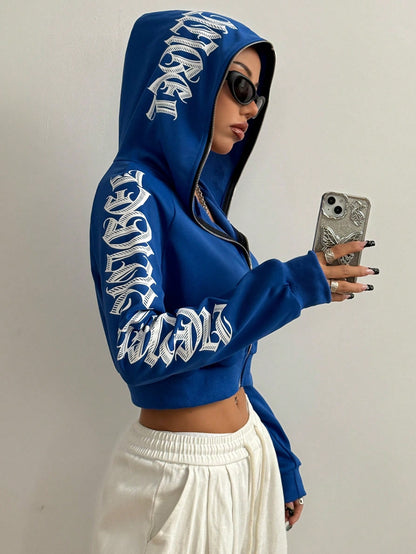 Shadow Zip Hooded Crop